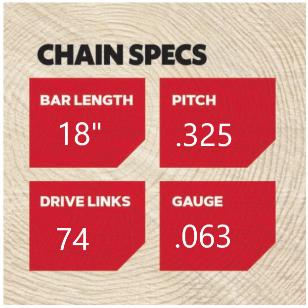18" Bar & 2 Full Chisel Chains For Stihl MS 290, MS 291, 183RNBD025/22LPX074G(2) gallery