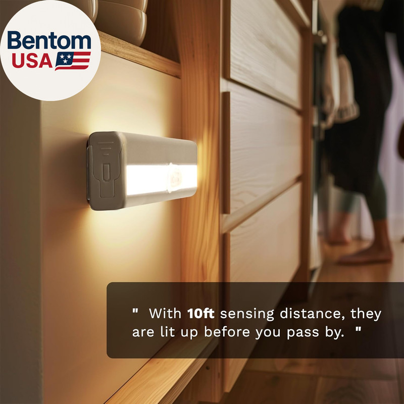 6 Pack Motion Sensor Lights, 10 LED Closet Battery Operated Lights, Stick-On Any gallery
