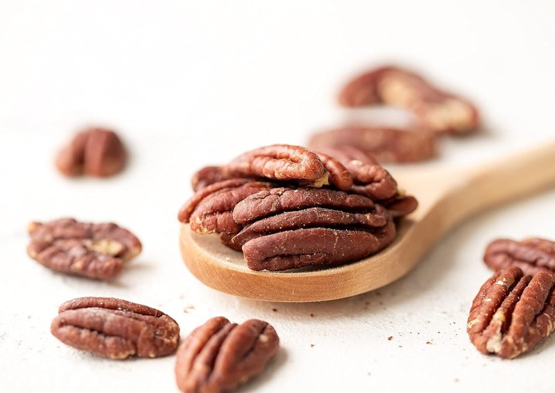 Dry Roasted Pecan Halves with Himalayan Salt — Oven Roasted, Vegan, Kosher gallery