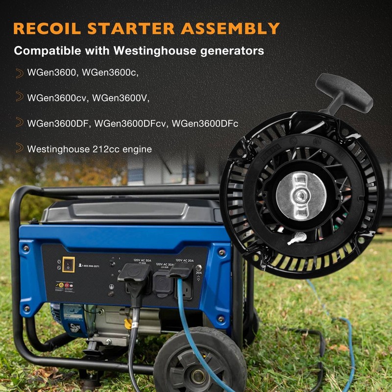 Pull Start Recoil Starter Rewind Part For DuroStar WEN WPX2700 WGen3600 212cc gallery
