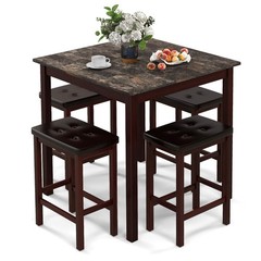 Dining Table Set for 4, Kitchen Table Chairs Set of 4, Counter Height Dining …