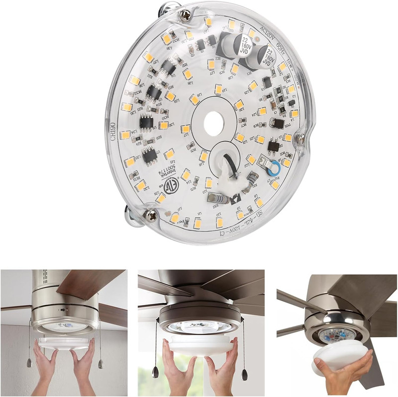 SATZOL 4" Ceiling Fan LED Light Replacement, 120V 2200LM 90Ra Dimmable Ceiling F gallery