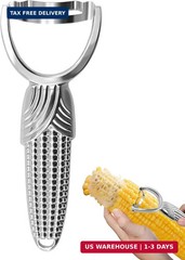 Corn Stripper Tool, Stainless Steel Corn Peeler – Easy to Use Manual Tool for Co