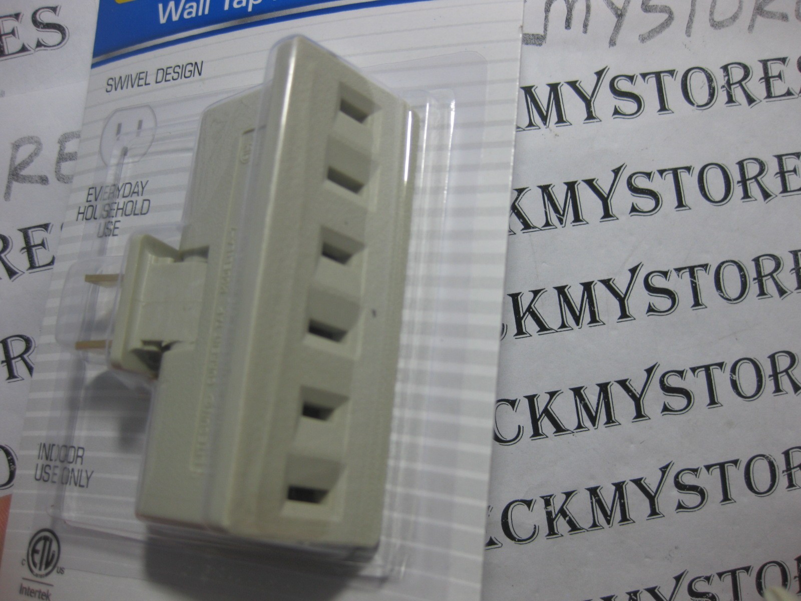 INTERTEK 3 Outlet Swivel Adaptor Keeps Cords Close To The Wall Behind Furniture gallery