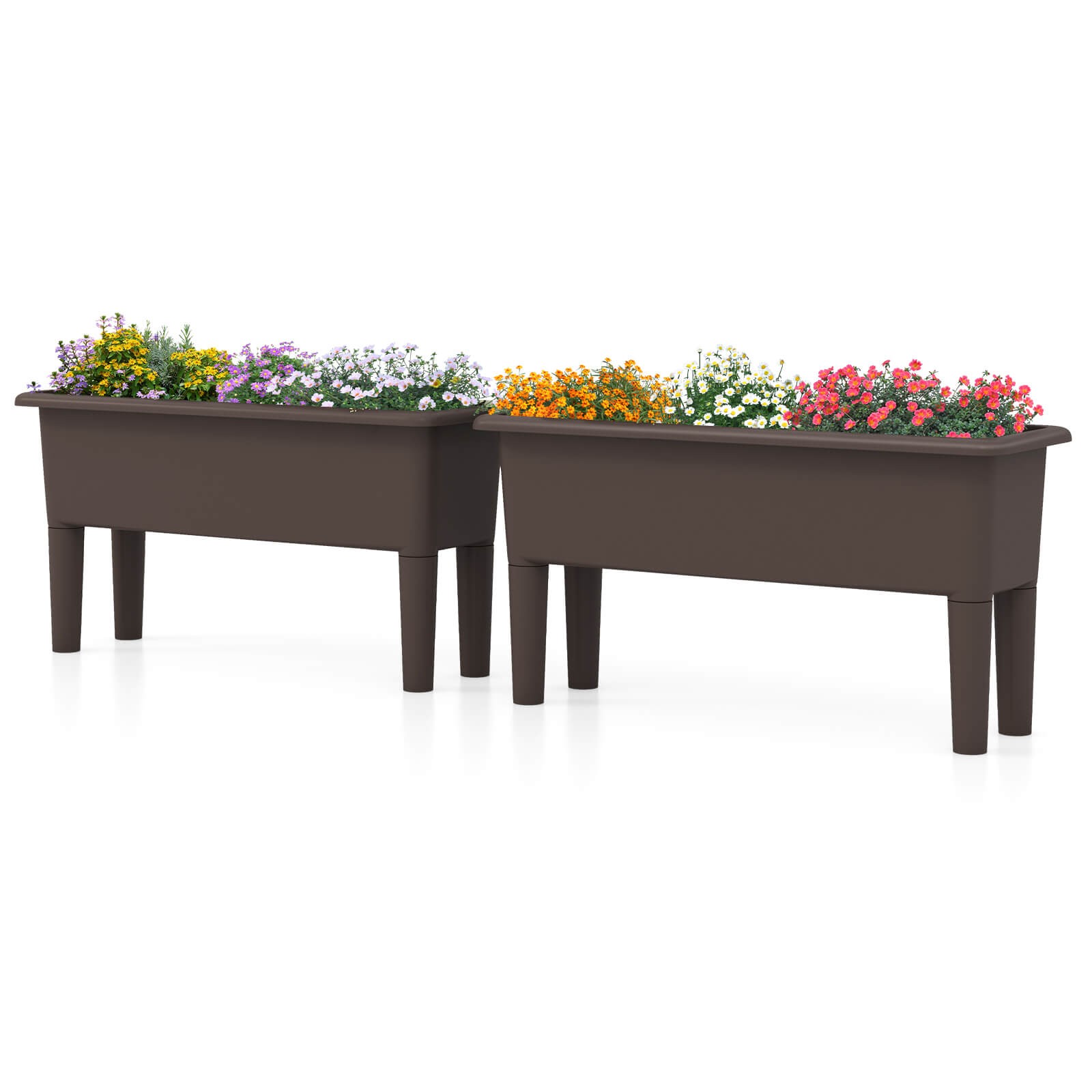2 PCS Raised Garden Beds with Detachable Legs & Drainage Hole for Vegetables gallery