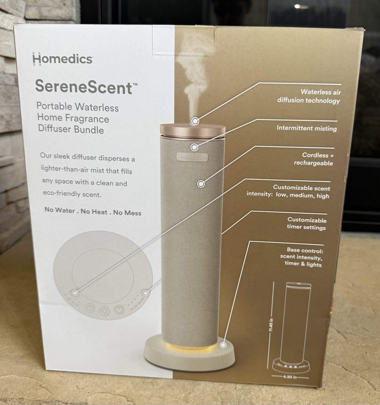 Homedics SereneScent Portable Waterless Home Fragrance Diffuser Bundle gallery