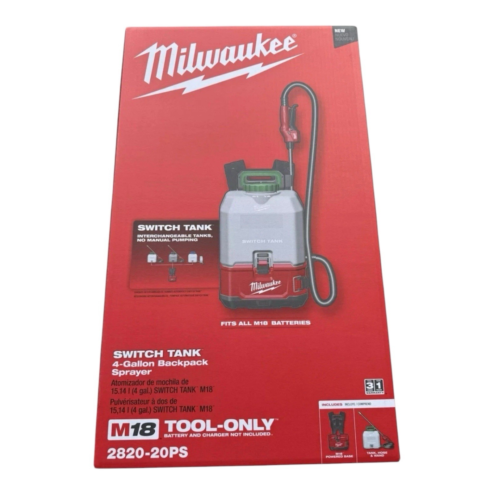 Milwaukee M18 Switch Tank Backpack Sprayer (2820-20PS) gallery