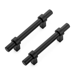 15 Pack Matte Black 5 Inch Cabinet Pulls Handles 3 Inch Hole Center Base