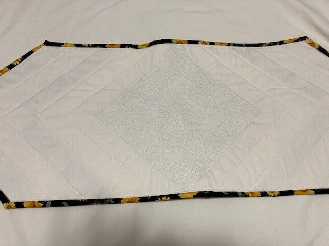 Spring,Summer, Fall "Bees and Sunflowers "Quilted Table Runner 13in x36 in gallery