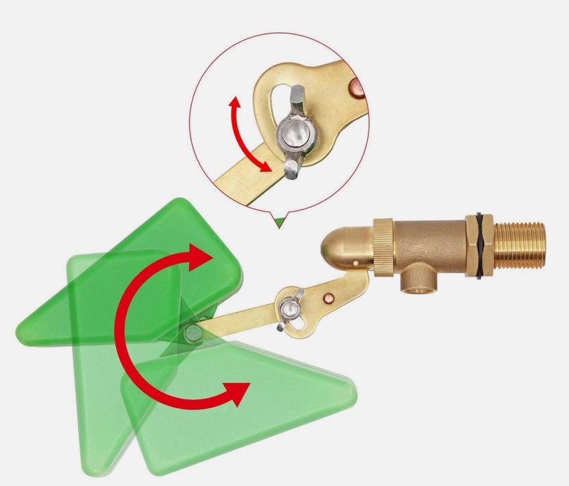 1/2 Inch Brass Valve with Plastic Float Water Float Valve with Adjustable gallery