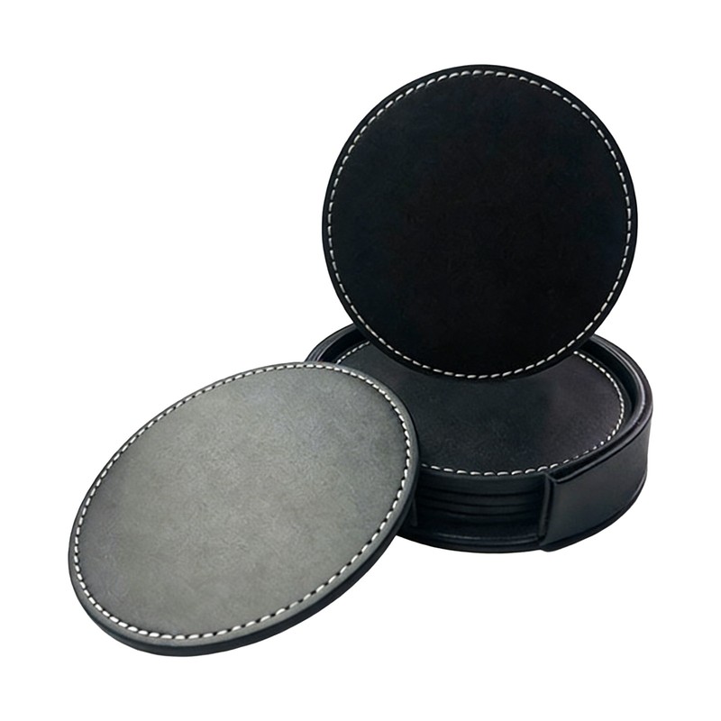 6 Pack Drink Coasters, Drink Coasters Set with Holder for Tabletop Protection gallery