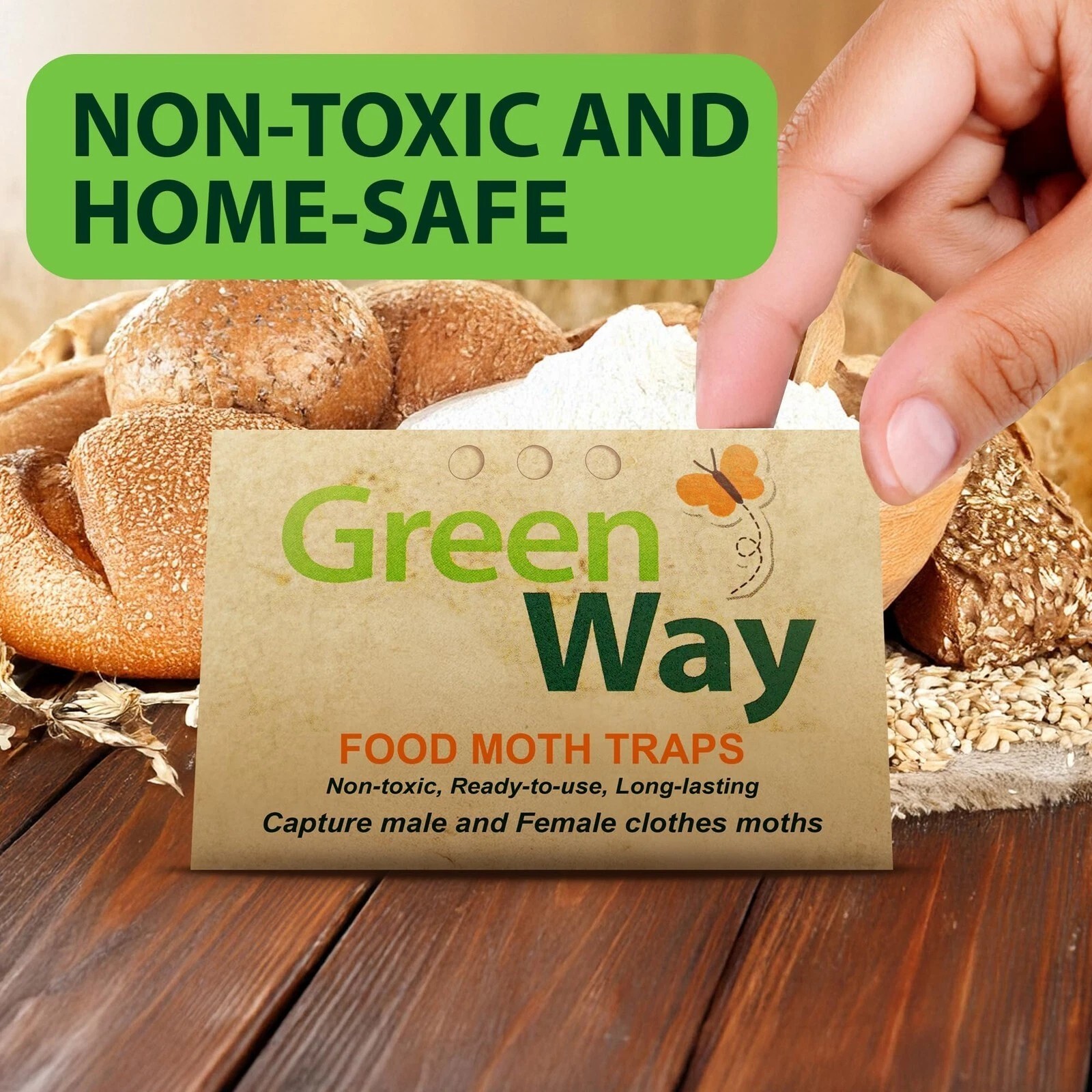 Food Moth Traps Non-Toxic, Ready-to-Use, Long-Lasting 2 Pack by GreenWay gallery