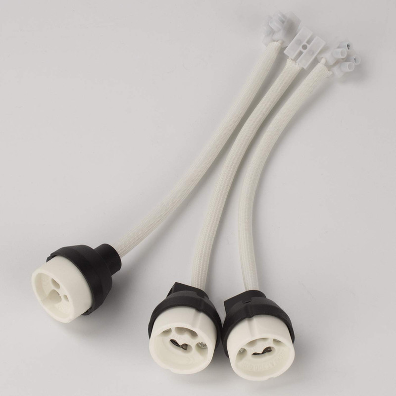 GU10 Ceramic Socket Lamp Holder, 15CM Long Wire Bulb Holder for GU10 Spotlight B gallery