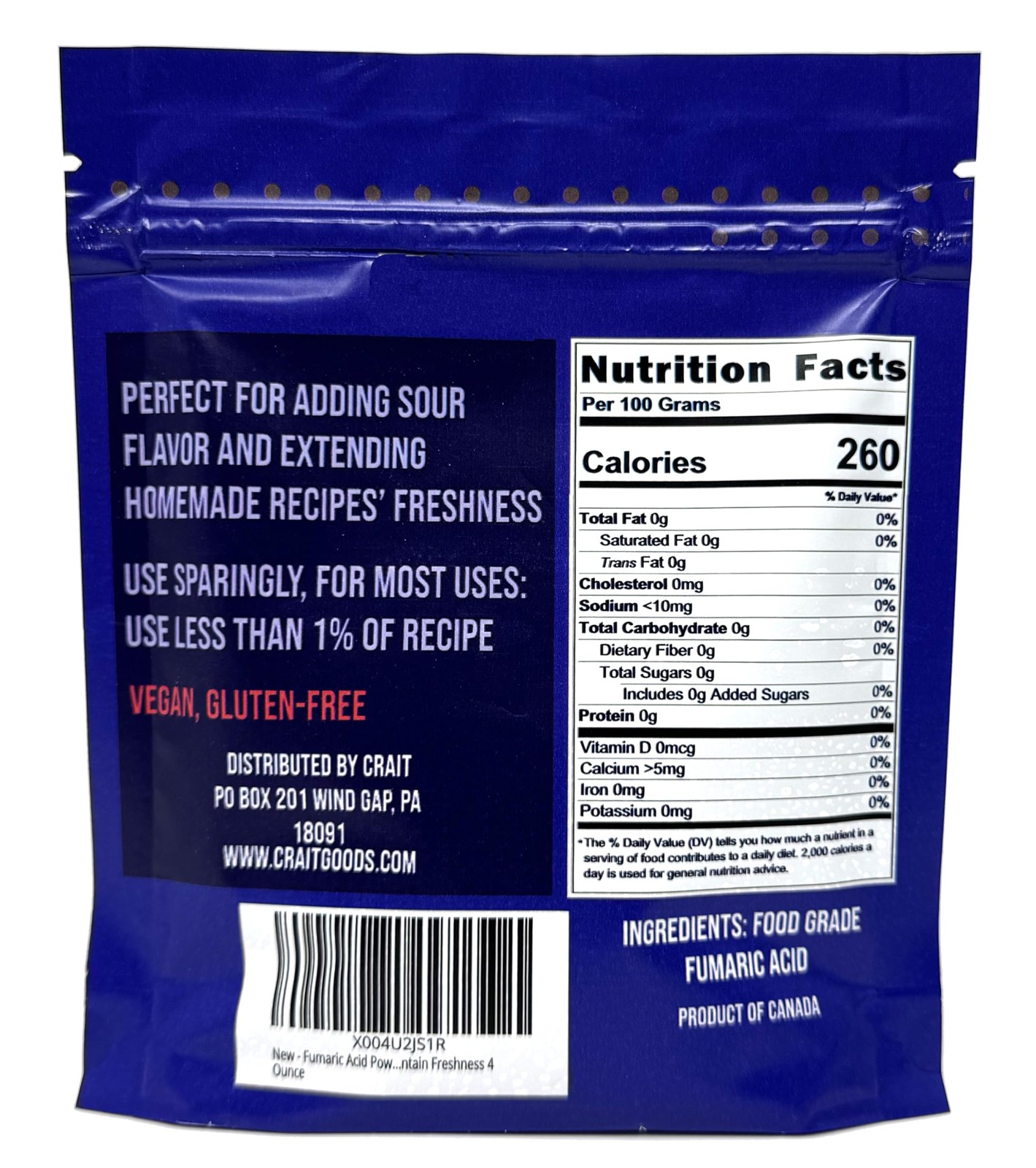 Fumaric Acid Food Grade Sour Powder for Sour Candy, Vegan Food Additive and p... gallery