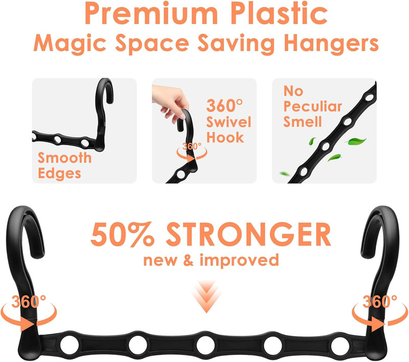Magic Clothes Hangers Space Saving, Premium Closet Organizers and Storage, Sturd gallery