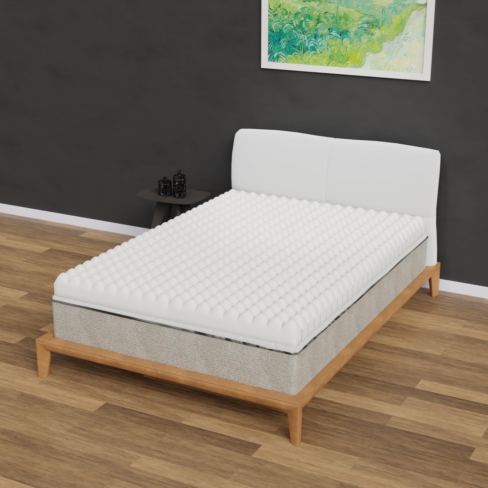 , 3-Inch Convoluted High Density Foam Mattress Topper, CertiPUR-US Certified ... gallery