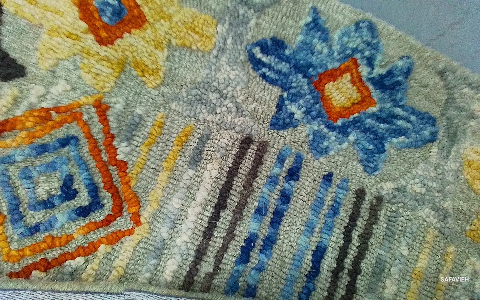 GREY / BLUE 8'-0" x 8'-0" Broken Thread Rug, Reduced Price 1172782147 TRC515F-8R gallery