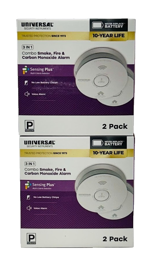 Two 2-packs Battery Combination Smoke and Carbon Monoxide Detector gallery
