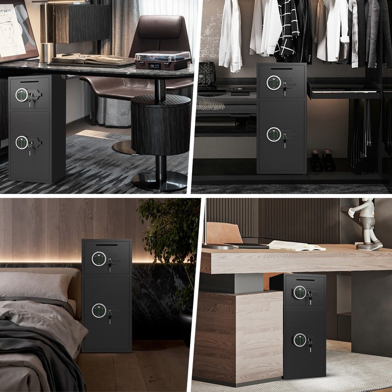Large Safe, Digital Security Safe Box with Deposit Slot & Dual Alarm for Home gallery