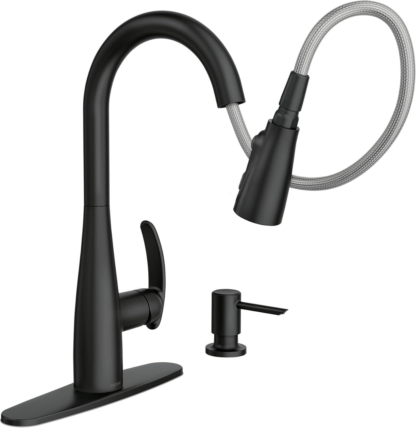 Moen One-Handle High Arc Pulldown Kitchen Faucet w/ Soap Dispenser gallery