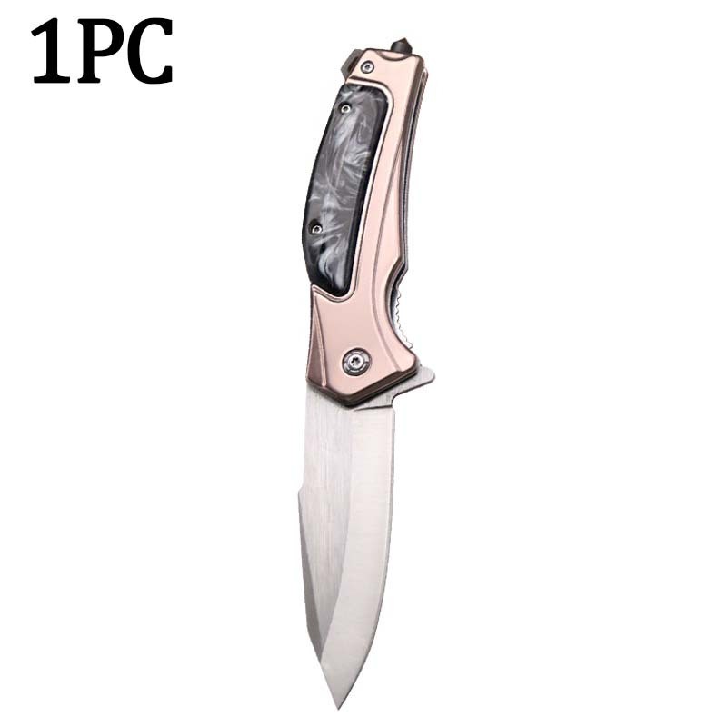 1PC Stainless Steel Folding Knife High Hardness Mini Pocket Knife for Camping gallery