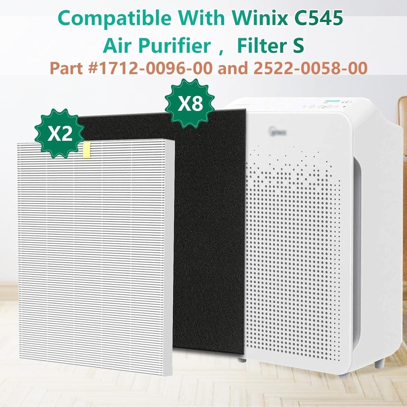 C545 Filter Compatible with Winix C545 Air Purifier,2 Pack H13 True HEPA Filter gallery
