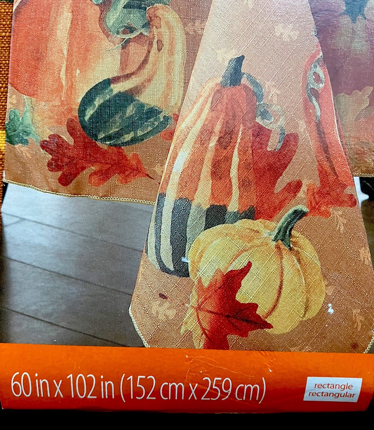 Fall Engineer Pumpkin Fabric Tablecloth 52 X 102 Inches. Easy Care gallery