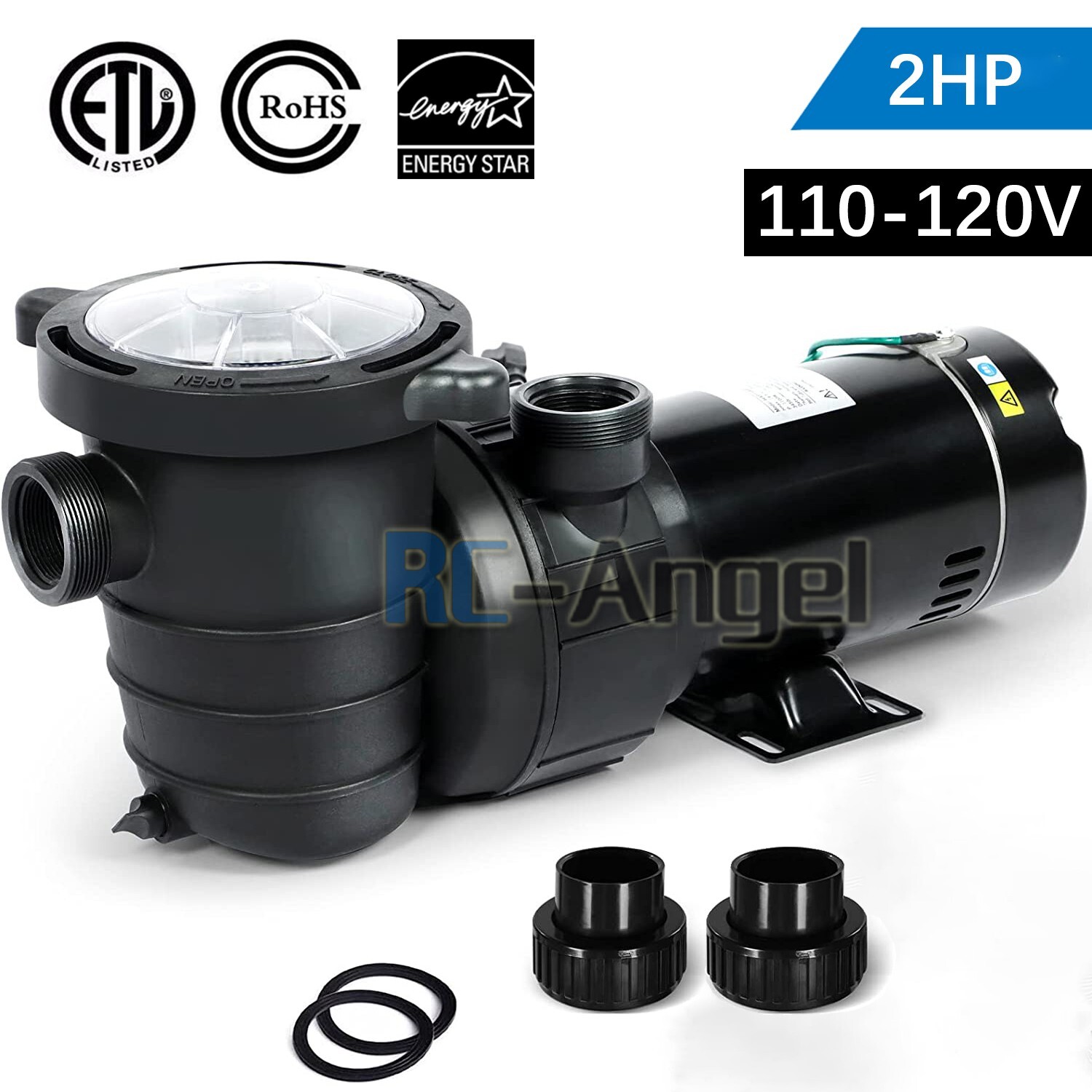 2HP Above ground Swimming Pool pump motor 5400GPH W/ Strainer For Hayward gallery