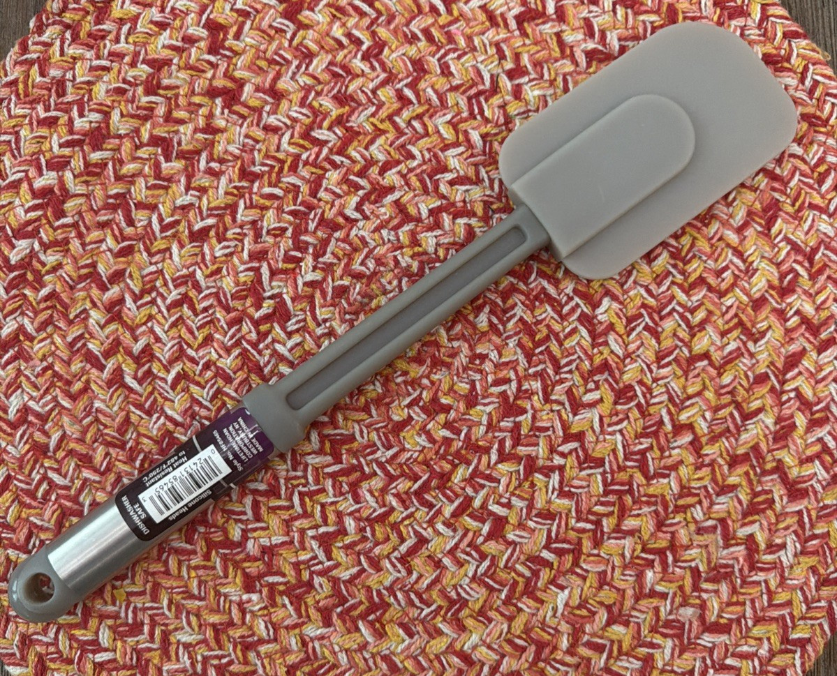 Hoffritz 13.5" Long Cooking Spreading Spatula Rubber Silicone Utensil Gray NEW gallery