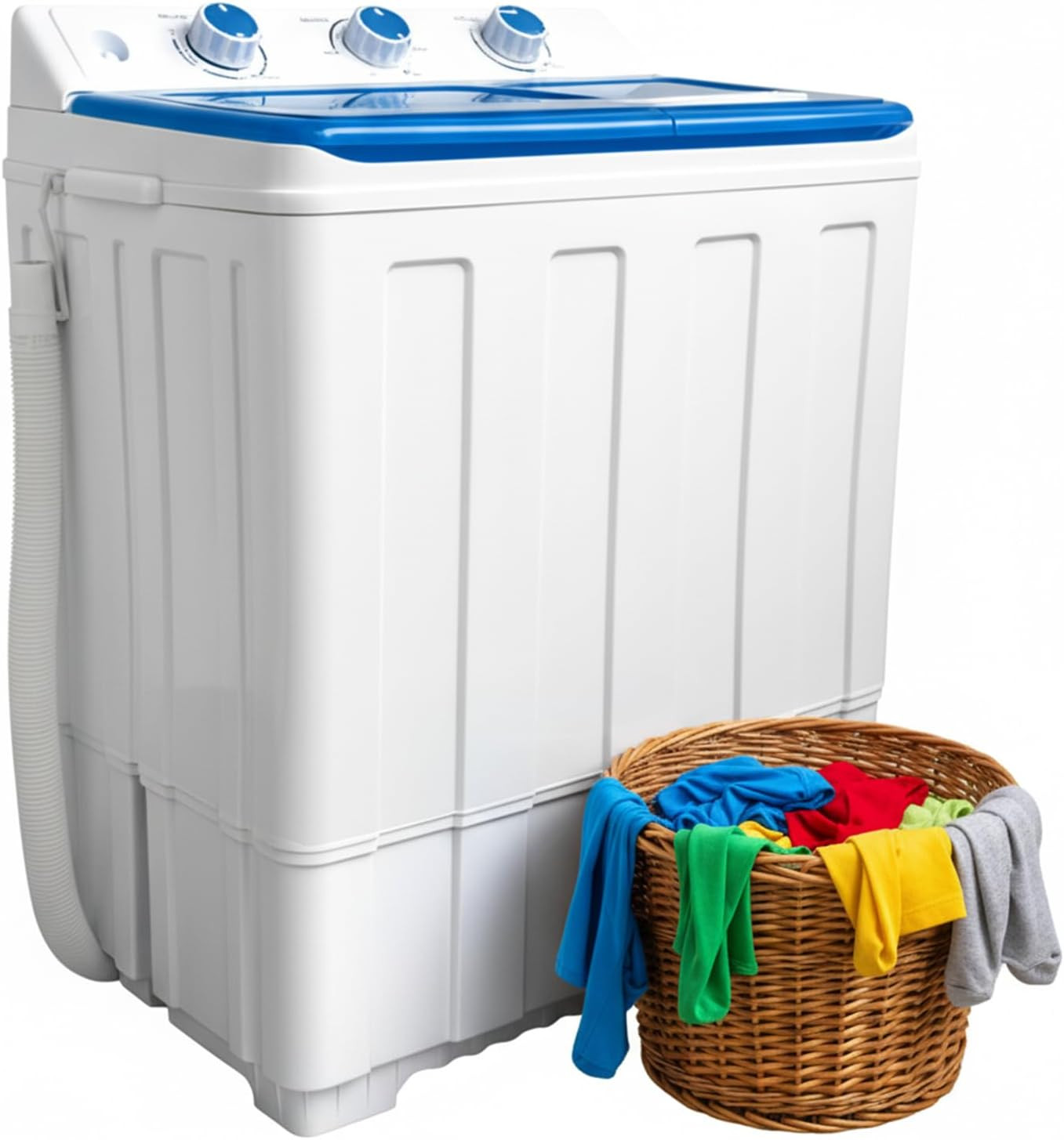 14Lbs Portable Washing Machine with 9.5Lbs Wash and 4.5Lbs Spin, Twin Tub Washer gallery