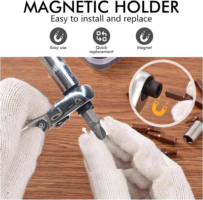 Mini Ratchet Set, Right Angle Screwdriver Set with 1/4 Mini Flex Ratchet Wrench gallery