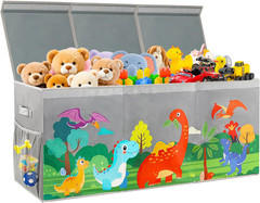 Extra Large Toy Box Chest with Lids Collapsible Storage Organizer for Kids | Din