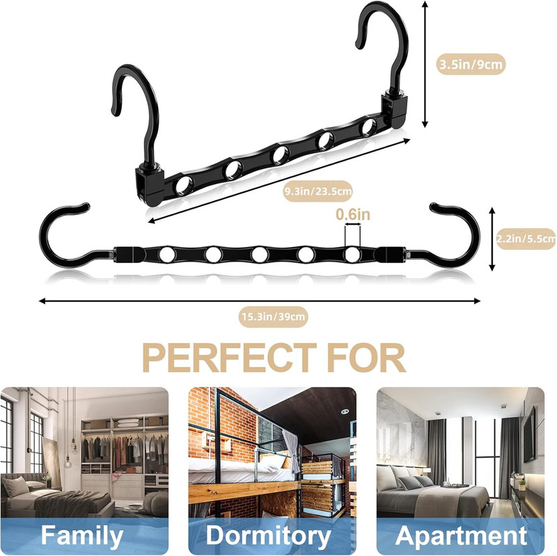 16 Pack Hangers Space Saving Magic Space Saver Storage Smart Plastic Clothes Han gallery