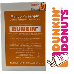 Dunkin’ Refresher Concentrate Mango-Pineapple 46FL /1.36L. Vitamin B3/B5/B6/B12