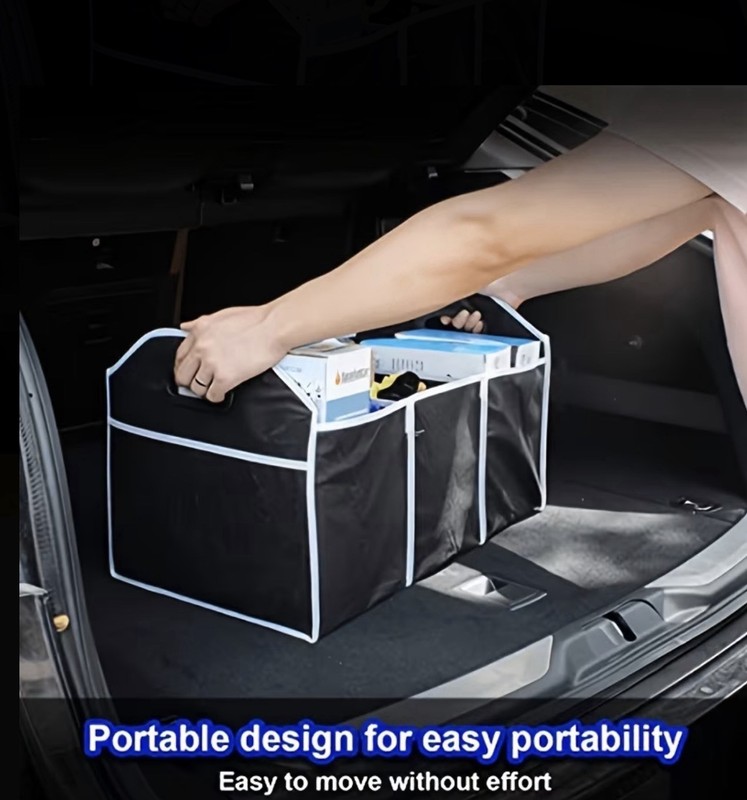 JOJOY LUX Car Trunk Organizer with Multi Compartments - Automotive Collapsible C gallery