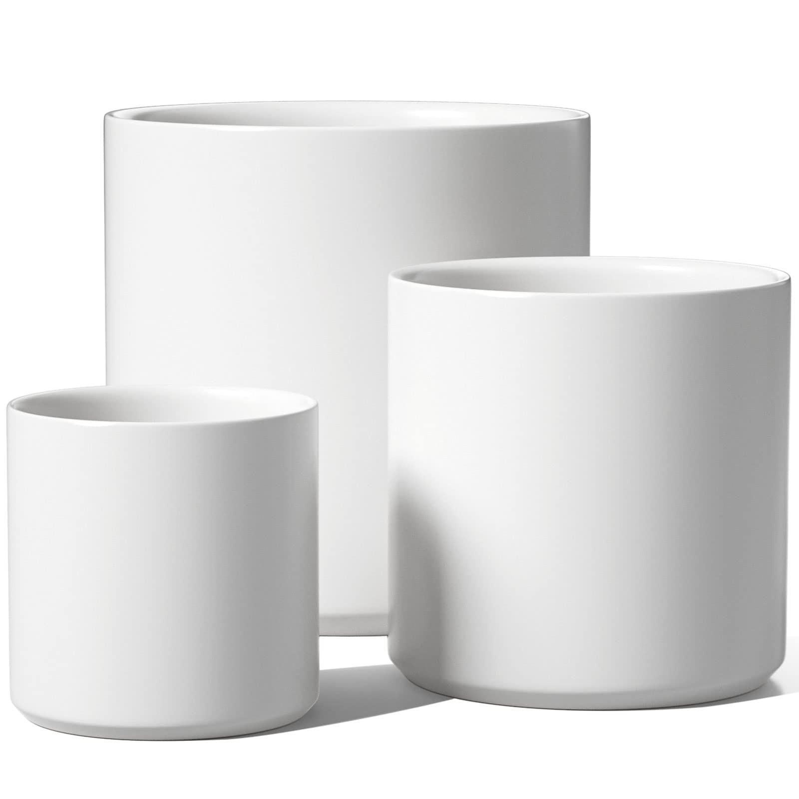 LE TAUCI 10/8/6 Inch Modern Ceramic Indoor Plant Pots for Plants Planters gallery