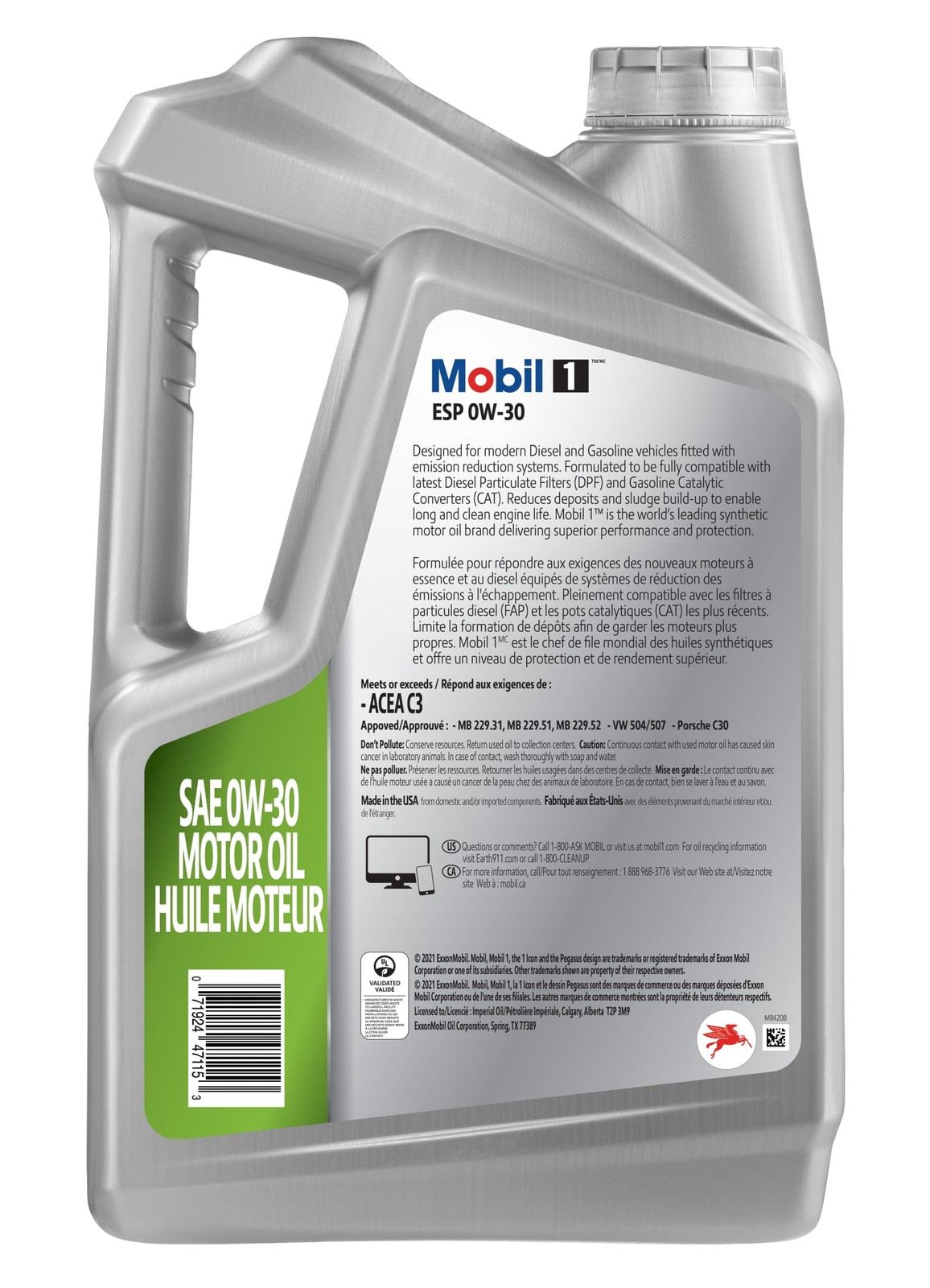 (2 pack) Mobil 1 ESP Fully Synthetic Motor Oil 0W-30, 5 Quarts gallery