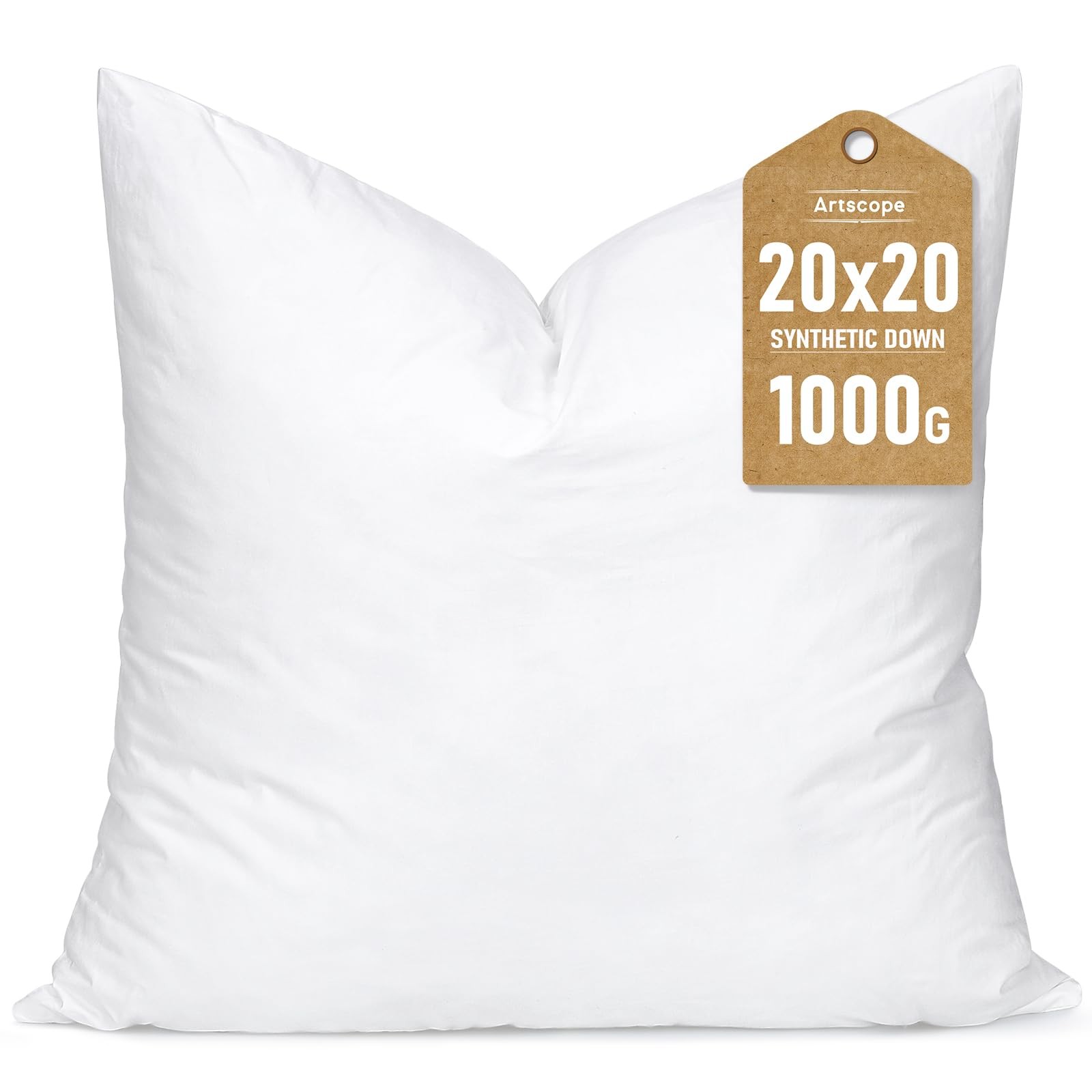 Synthetic Down Pillow Insert, 20x20 Down Alternative Throw Pillow Insert. Ult... gallery
