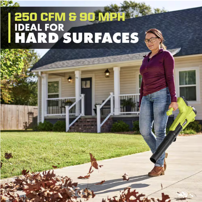 Ryobi ONE+ 18V 90 MPH 250 CFM Cordless Battery Leaf Blower (Tool Only) gallery