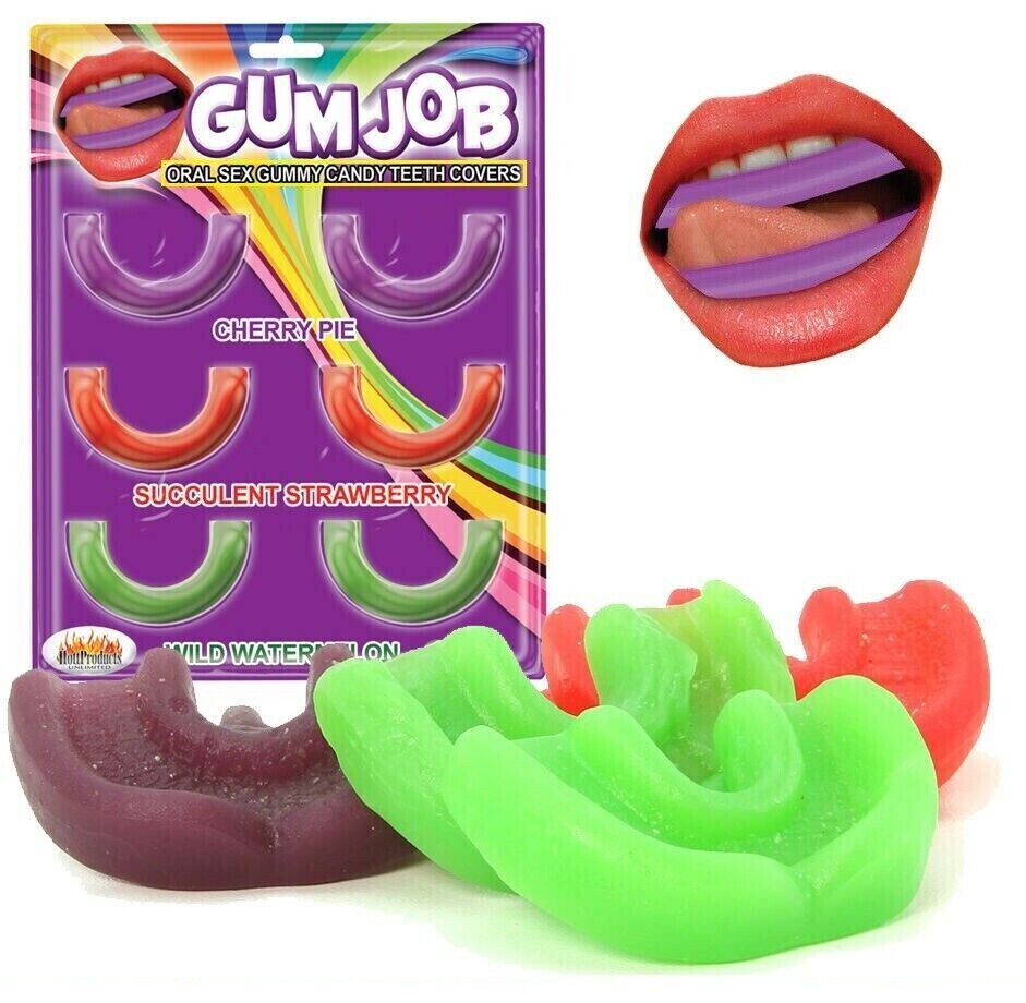 Gum Job 6pc Candy Teeth Protector Covers Oral Lube Fruit Flavor Enhancers Unisex gallery