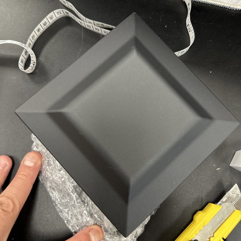 E-7. 4" x 4" Decorex Hardware Aluminium Pyramid Post Cap - Black gallery