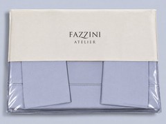 Fazzini Atelier King Sheet Set Silver 250TC Pima Cotton Percale Italy Luxury