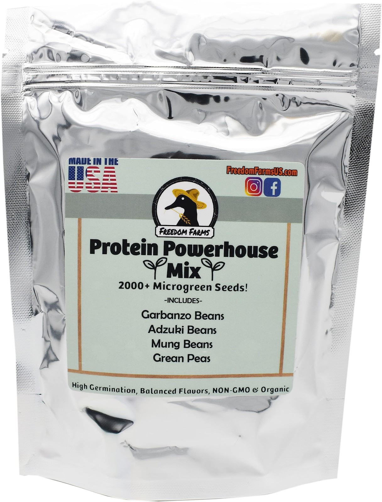 1/2 Pound Protein Bean Sprout Starter Seeds - 8 Servings per Bag - Organic NO... gallery