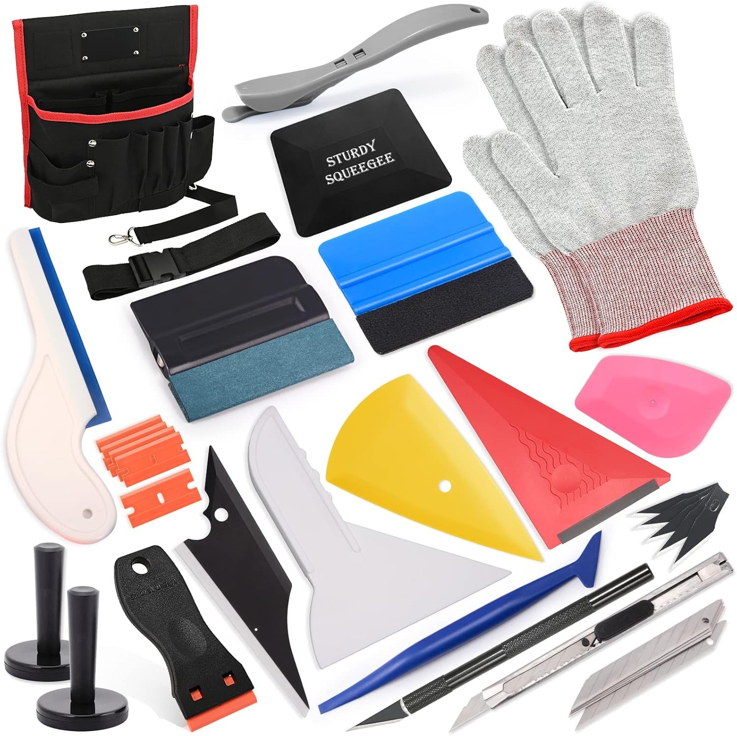 EHDIS Pro Vinyl Wraps Applicator Tool Window Tint Kit for Car Wrapping black gallery