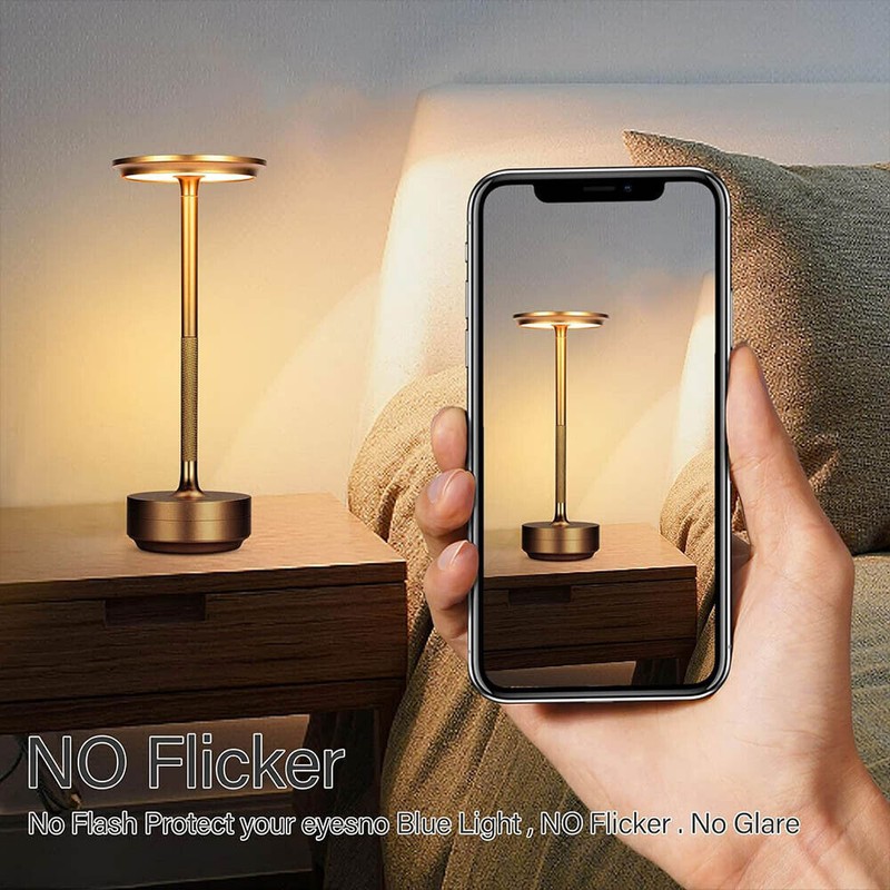 Cordless LED Touch Sensor Table Lamp Rechargeable Dimmable Bar Desk Night Light gallery