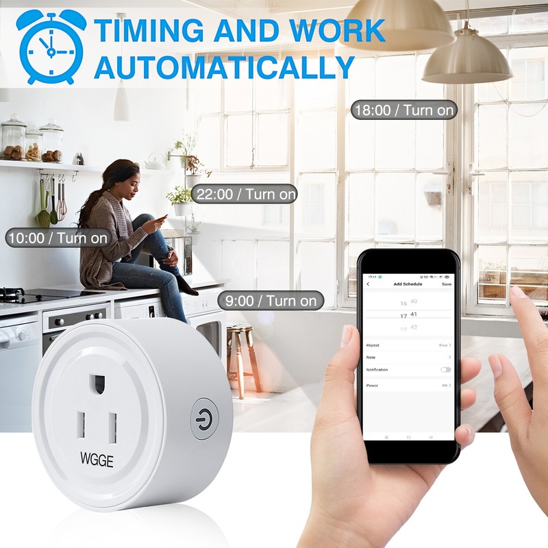 Smart Plug, Mini Smart WiFi Outlet Compatible with Alexa, Google Assistant 2/PK gallery