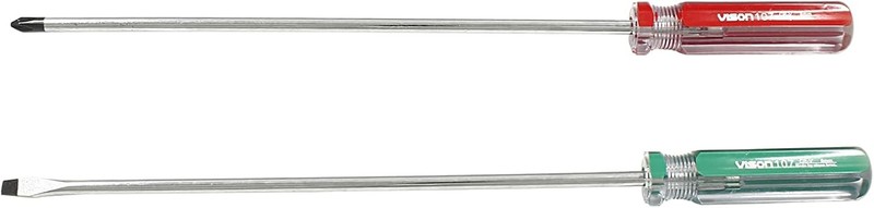 10" Long Screwdriver Set Phillips & Flat Head Cross Slotted Repair Tool 2 Pack gallery