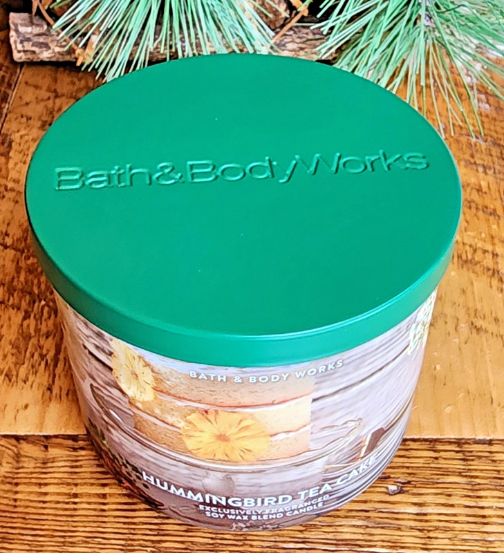 🌱🪺SUMMER ~🥮🐝HUMMINGBIRD TEA CAKE~3 WICK CANDLE~Bath & Body Works~SHIPS FREE! gallery