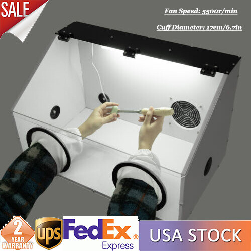 Dust box Enclosed Electric Grinding Table Polisher Dust Box Acrylic Cover 4mm US gallery