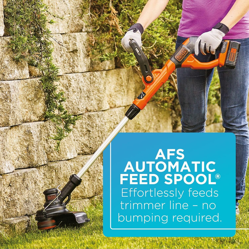 Black+Decker 40V MAX 13 Inch String Trimmer and Lawn Edger with Battery and Char gallery
